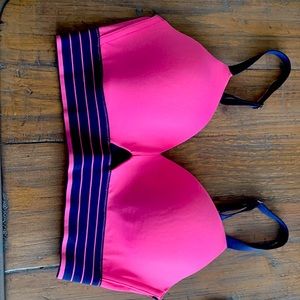 Pink Mesh Panel Medium Impact Spanx Sports Bra